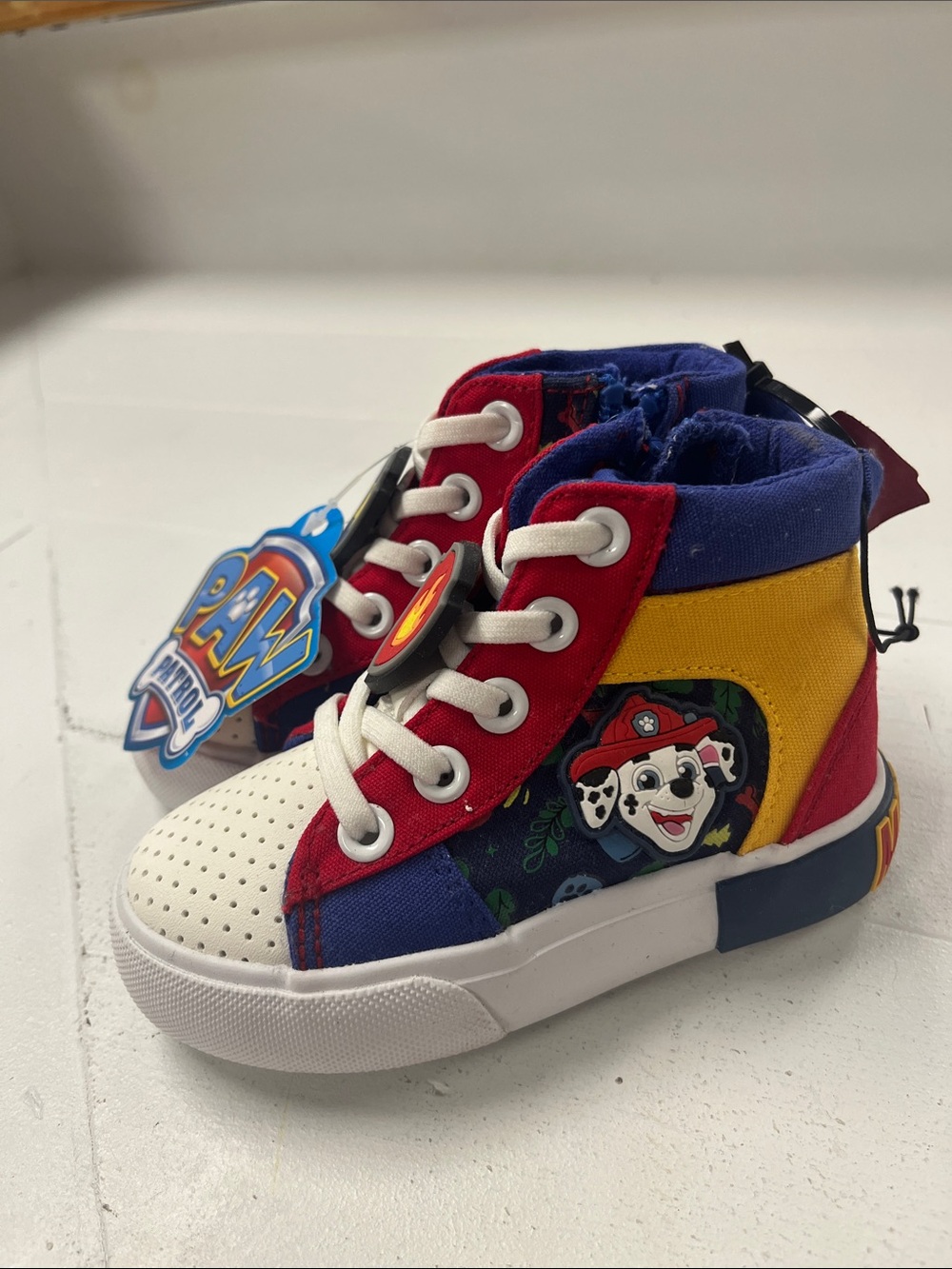 Paw Patrol Multicolor High-Top Sneakers for Kids. Size 7. NEW